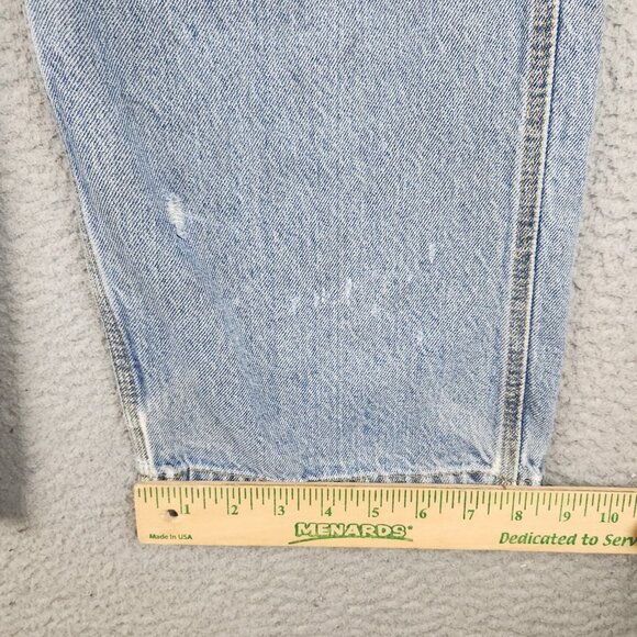Y2K Carpenter Jeans Mens 34x30 Baggy Loose Workwear DESTROYED Denim THRASHED - Picture 6 of 16